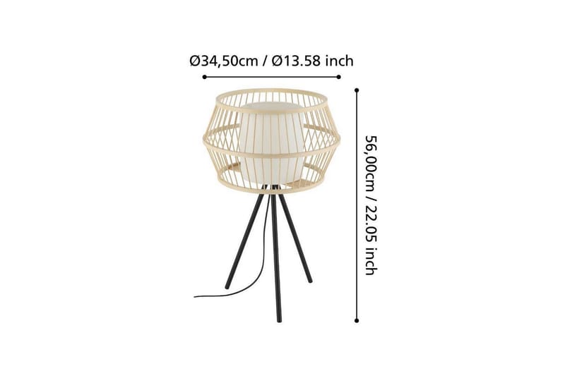 Bordslampa Eglo Monterroso Natur - Belysning - Inomhusbelysning & lampor - Fönsterlampor & fönsterbelysning - Fönsterlampa på fot