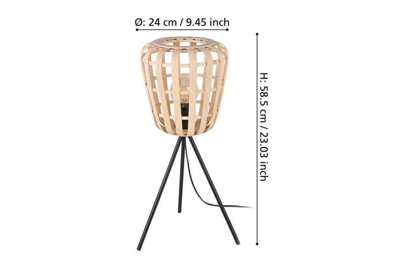 Bordslampa Eglo Montezuelo Trä - Belysning - Inomhusbelysning & lampor - Fönsterlampor & fönsterbelysning - Fönsterlampa på fot