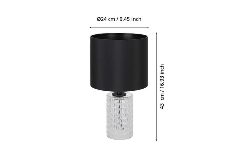 Bordslampa Eglo Sapuara Svart Kristall - Belysning - Inomhusbelysning & lampor - Fönsterlampor & fönsterbelysning - Fönsterlampa på fot