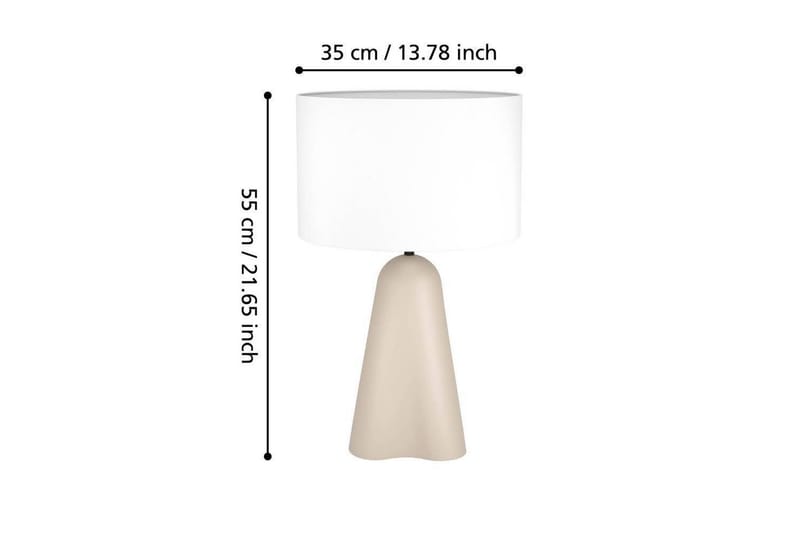 Bordslampa Eglo Tolleric Sand/Vit - Belysning - Inomhusbelysning & lampor - Fönsterlampor & fönsterbelysning - Fönsterlampa på fot