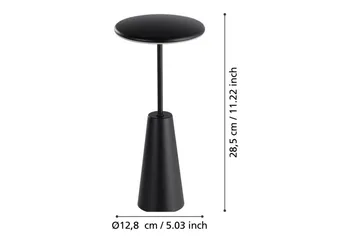 Bordslampa Eglo Piccola med Touch Svart - Svart/Vit - Belysning - Inomhusbelysning & lampor - Fönsterlampor & fönsterbelysning - Fönsterlampa på fot