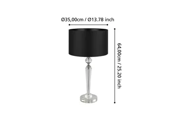 Bordslampa Eglo Pasiano 1 Klar/Svart - Belysning - Inomhusbelysning & lampor - Fönsterlampor & fönsterbelysning - Fönsterlampa på fot