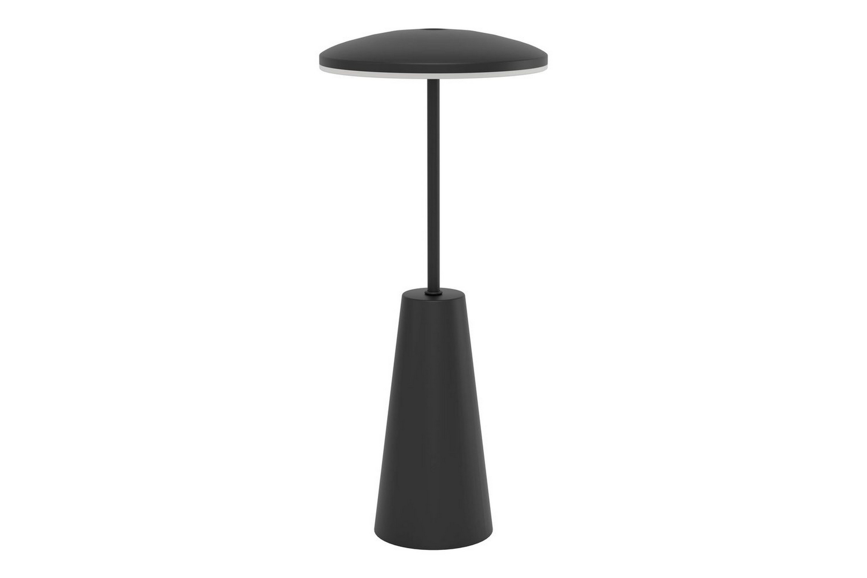 bordslampa eglo piccola med touch svart - svart/vit