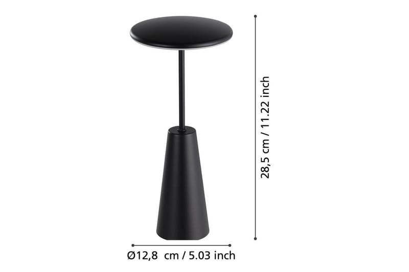Bordslampa Eglo Piccola med Touch Svart - Svart/Vit - Belysning - Inomhusbelysning & lampor - Fönsterlampor & fönsterbelysning - Fönsterlampa på fot