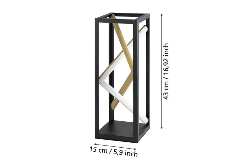 Bordslampa Eglo Penela Svart/Guld - Belysning - Inomhusbelysning & lampor - Fönsterlampor & fönsterbelysning - Fönsterlampa på fot