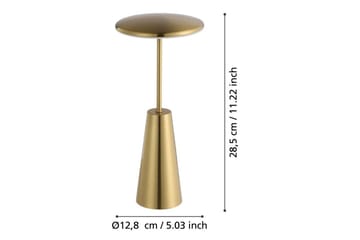 Bordslampa Eglo Piccola med Touch Borstad Mässing - Mässing - Belysning - Inomhusbelysning & lampor - Fönsterlampor & fönsterbelysning - Fönsterlampa på fot