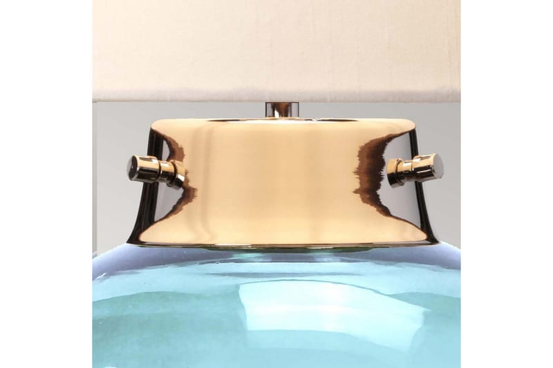 Bordslampa Elstead Lighting Kara Polerad Nickel - Blått Glas - Polerad Nickel - Blått Glas - Belysning - Inomhusbelysning & lampor - Fönsterlampor & fönsterbelysning - Fönsterlampa på fot