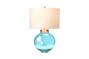 Bordslampa Elstead Lighting Kara Polerad Nickel - Blått Glas - Polerad Nickel - Blått Glas - Belysning - Inomhusbelysning & lampor - Fönsterlampor & fönsterbelysning - Fönsterlampa på fot