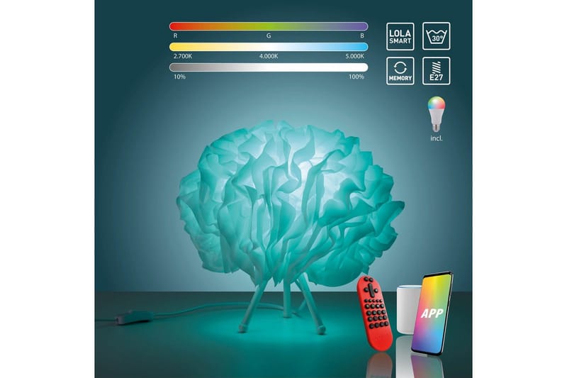 Bordslampa Lolasmart Naomi - 35x30x35 cm - Belysning - Inomhusbelysning & lampor - Fönsterlampor & fönsterbelysning - Fönsterlampa på fot