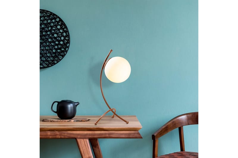 Bordslampa Melra Vit / Koppar - Vit / Koppar - Belysning - Inomhusbelysning & lampor - Fönsterlampor & fönsterbelysning - Fönsterlampa på fot