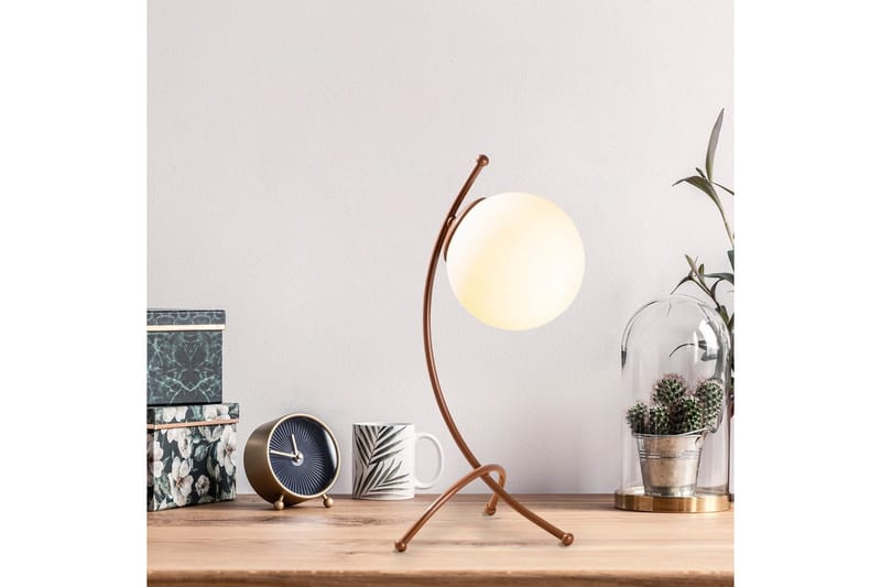 Bordslampa Melra Vit / Koppar - Vit / Koppar - Belysning - Inomhusbelysning & lampor - Fönsterlampor & fönsterbelysning - Fönsterlampa på fot
