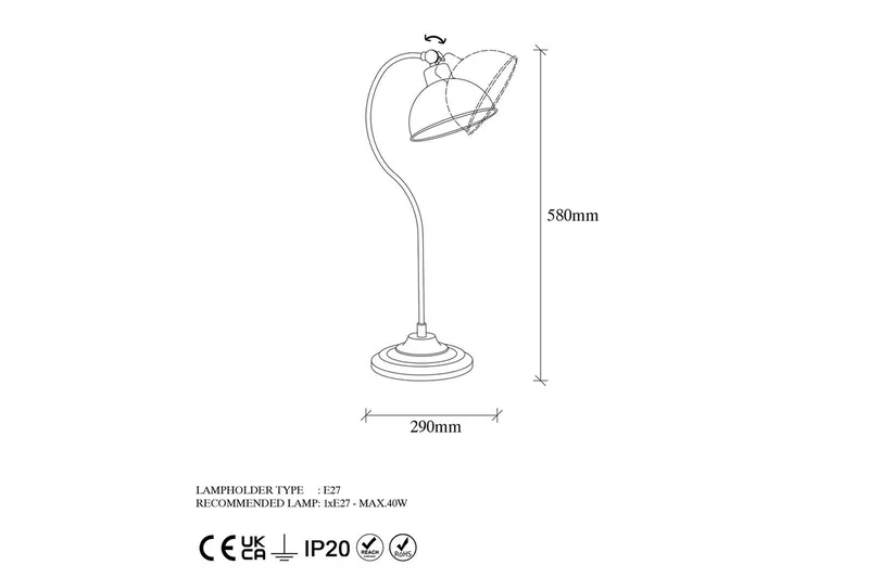 Bordslampa Moonridge Rany - Guld - Belysning - Inomhusbelysning & lampor - Fönsterlampor & fönsterbelysning - Fönsterlampa på fot