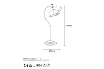 Bordslampa Moonridge Rany - Guld - Belysning - Inomhusbelysning & lampor - Fönsterlampor & fönsterbelysning - Fönsterlampa på fot