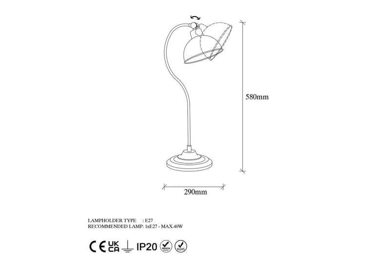Bordslampa Moonridge Rany - Guld - Belysning - Inomhusbelysning & lampor - Fönsterlampor & fönsterbelysning - Fönsterlampa på fot