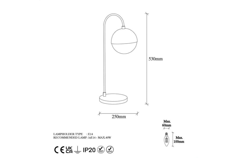 Bordslampa Soona Gold - Guld - Belysning - Inomhusbelysning & lampor - Fönsterlampor & fönsterbelysning - Fönsterlampa på fot