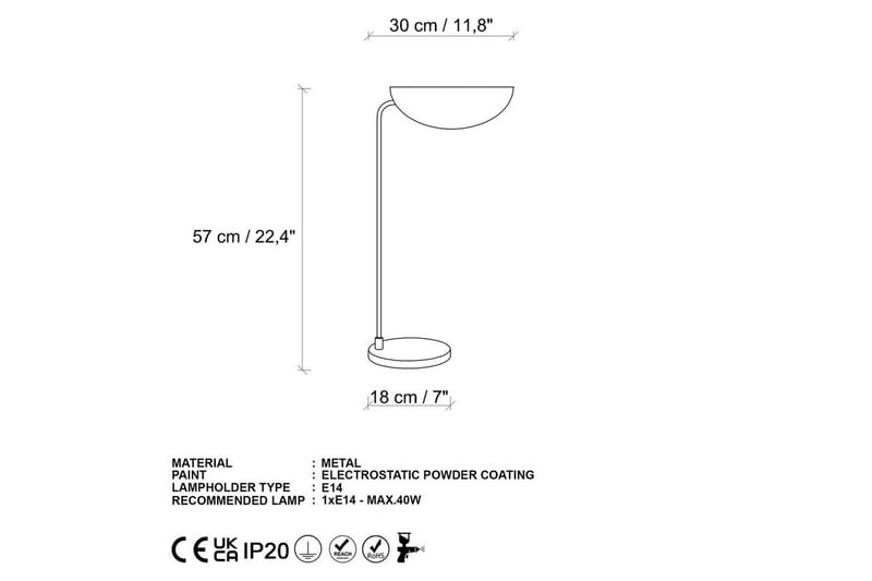 Bordslampa Sosri Svart - Svart - Belysning - Inomhusbelysning & lampor - Fönsterlampor & fönsterbelysning - Fönsterlampa på fot