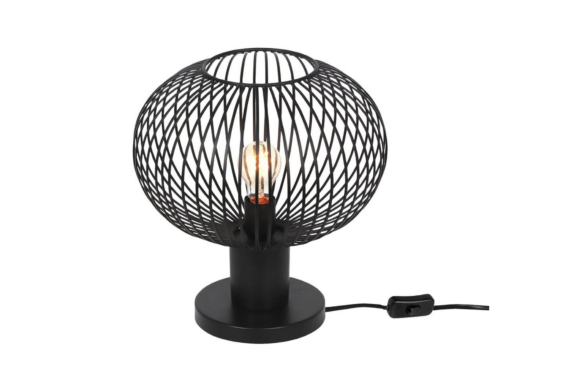 bordslampa trio gila 33 cm, mattsvart - 33 cm, mattsvart