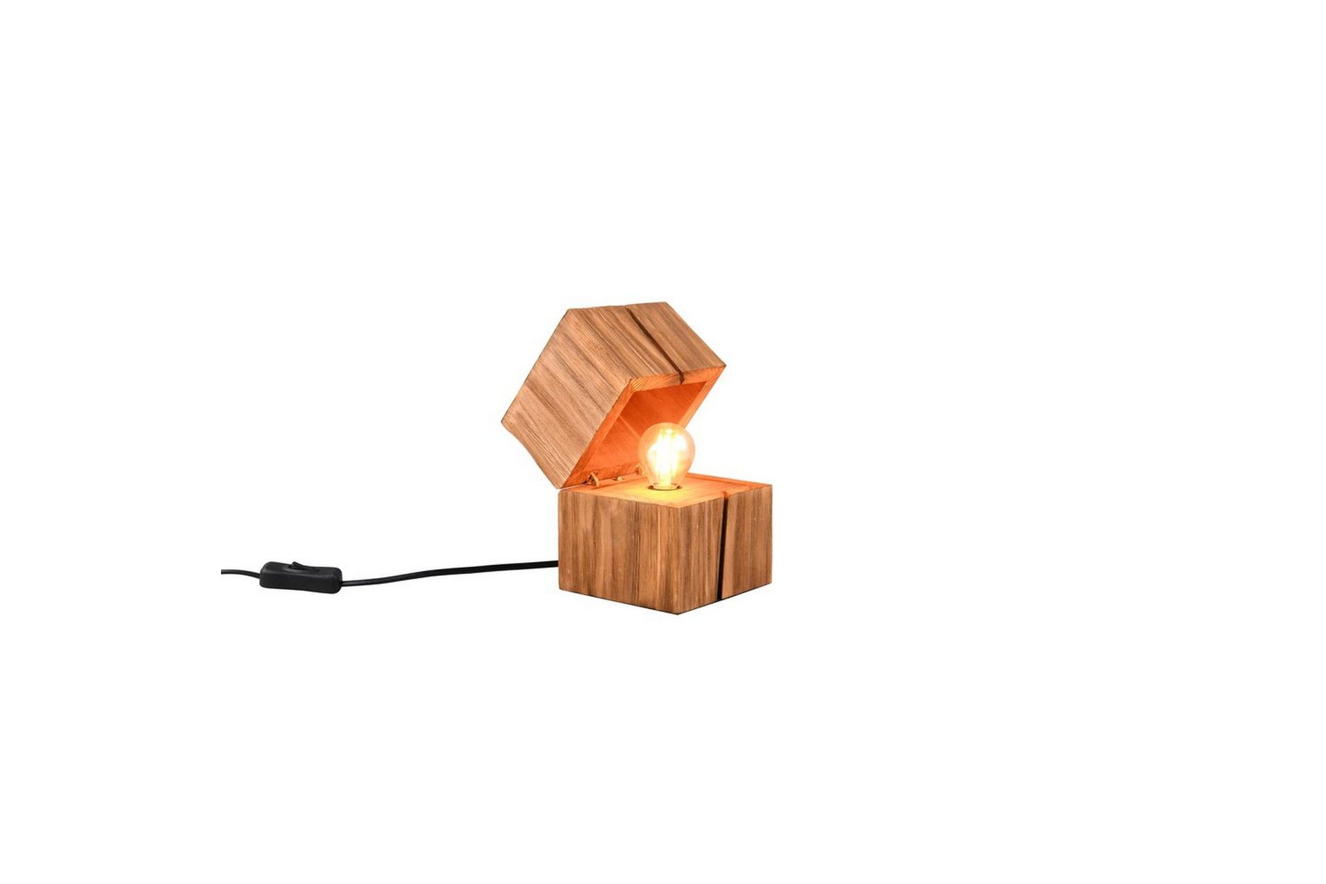 bordslampa trio treasure trä - trä