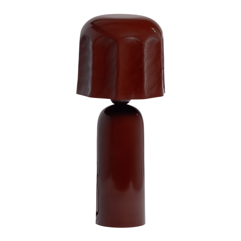 Bordslampa Virel 39 cm, Brun/Röd