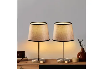 Bordslampset (2 stycken) Jaspal Antik / Svart - Antik / Svart - Belysning - Inomhusbelysning & lampor - Fönsterlampor & fönsterbelysning - Fönsterlampa på fot