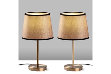 Bordslampset (2 stycken) Jaspal Antik / Svart - Antik / Svart - Belysning - Inomhusbelysning & lampor - Fönsterlampor & fönsterbelysning - Fönsterlampa på fot