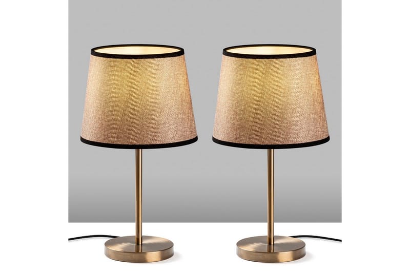 Bordslampset (2 stycken) Jaspal Antik / Svart - Antik / Svart - Belysning - Inomhusbelysning & lampor - Fönsterlampor & fönsterbelysning - Fönsterlampa på fot