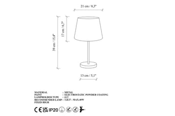 Bordslampset (2 stycken) Jaspal Antik / Svart - Antik / Svart - Belysning - Inomhusbelysning & lampor - Fönsterlampor & fönsterbelysning - Fönsterlampa på fot
