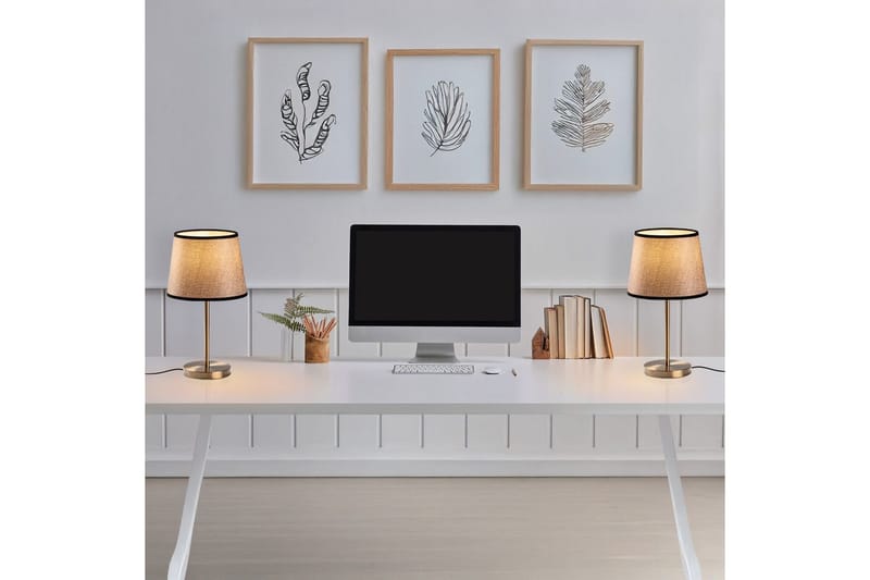 Bordslampset (2 stycken) Jaspal Antik / Svart - Antik / Svart - Belysning - Inomhusbelysning & lampor - Fönsterlampor & fönsterbelysning - Fönsterlampa på fot