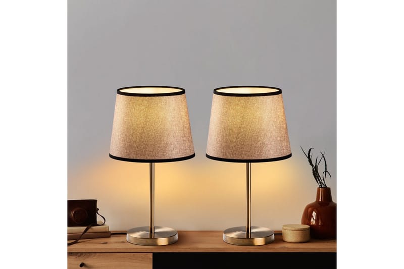 Bordslampset (2 stycken) Jaspal Antik / Svart - Antik / Svart - Belysning - Inomhusbelysning & lampor - Fönsterlampor & fönsterbelysning - Fönsterlampa på fot