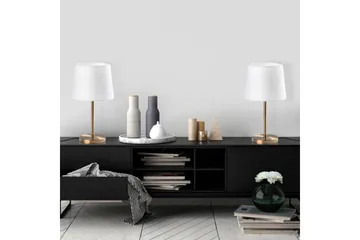 Bordslampset (2 stycken) Jaspal Antik / Vit - Antik / Vit - Belysning - Inomhusbelysning & lampor - Fönsterlampor & fönsterbelysning - Fönsterlampa på fot