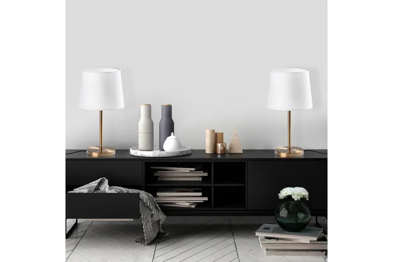 Bordslampset (2 stycken) Jaspal Antik / Vit - Antik / Vit - Belysning - Inomhusbelysning & lampor - Fönsterlampor & fönsterbelysning - Fönsterlampa på fot