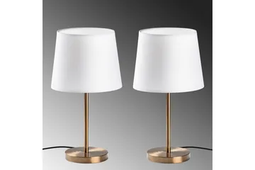Bordslampset (2 stycken) Jaspal Antik / Vit - Antik / Vit - Belysning - Inomhusbelysning & lampor - Fönsterlampor & fönsterbelysning - Fönsterlampa på fot