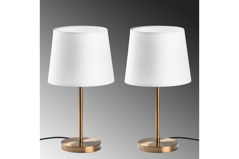 Bordslampset (2 stycken) Jaspal Antik / Vit - Antik / Vit - Belysning - Inomhusbelysning & lampor - Fönsterlampor & fönsterbelysning - Fönsterlampa på fot