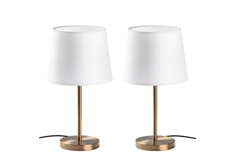 Bordslampset (2 stycken) Jaspal Antik / Vit - Antik / Vit - Belysning - Inomhusbelysning & lampor - Fönsterlampor & fönsterbelysning - Fönsterlampa på fot