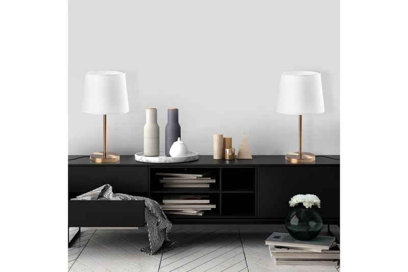 Bordslampset (2 stycken) Jaspal Antik / Vit - Antik / Vit - Belysning - Inomhusbelysning & lampor - Fönsterlampor & fönsterbelysning - Fönsterlampa på fot