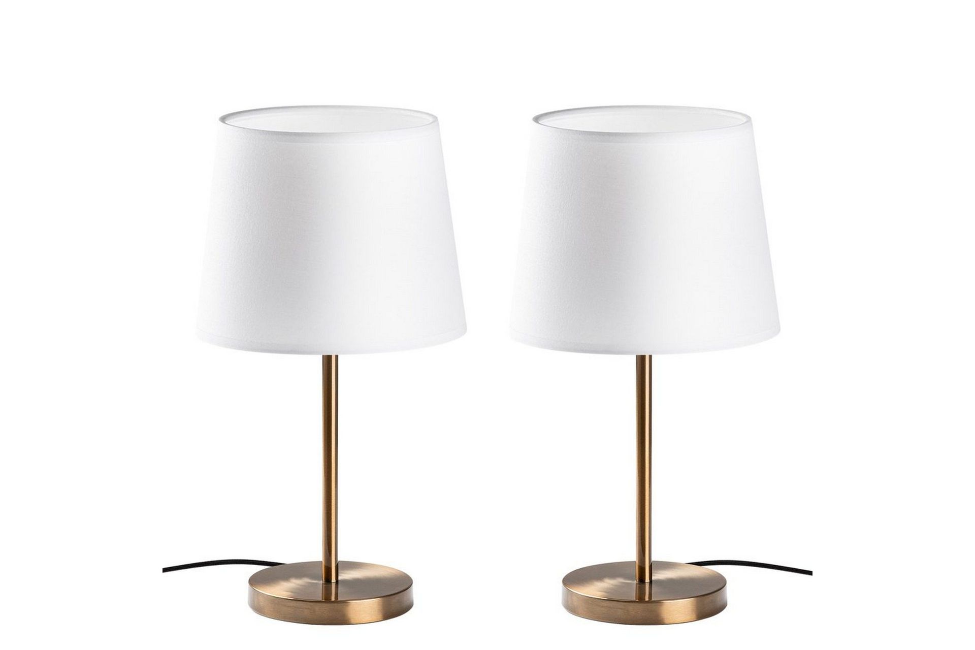 Bordslampset (2 stycken) Jaspal Antik / Vit - Antik / Vit