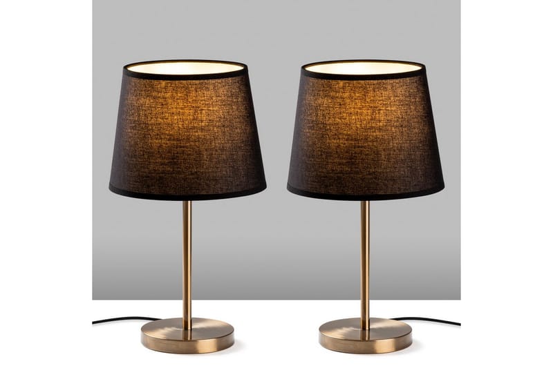 Bordslampset (2 stycken) Jaspal Mörk Antik - Mörk Antik - Belysning - Inomhusbelysning & lampor - Fönsterlampor & fönsterbelysning - Fönsterlampa på fot