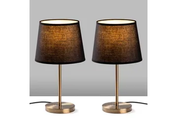 Bordslampset (2 stycken) Jaspal Mörk Antik - Mörk Antik - Belysning - Inomhusbelysning & lampor - Fönsterlampor & fönsterbelysning - Fönsterlampa på fot