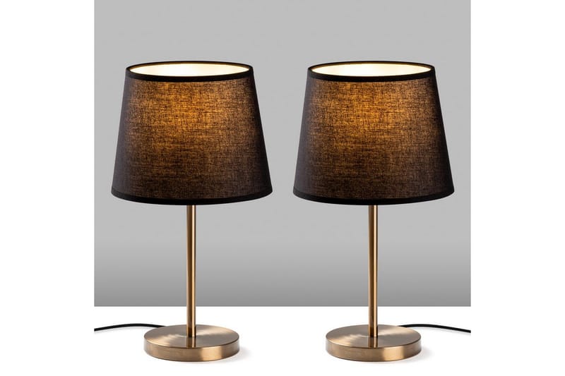 Bordslampset (2 stycken) Jaspal Mörk Antik - Mörk Antik - Belysning - Inomhusbelysning & lampor - Fönsterlampor & fönsterbelysning - Fönsterlampa på fot