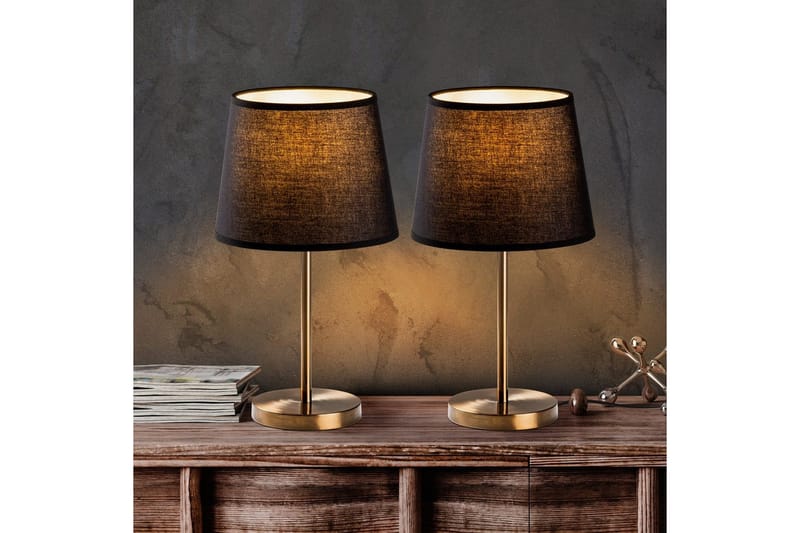 Bordslampset (2 stycken) Jaspal Mörk Antik - Mörk Antik - Belysning - Inomhusbelysning & lampor - Fönsterlampor & fönsterbelysning - Fönsterlampa på fot