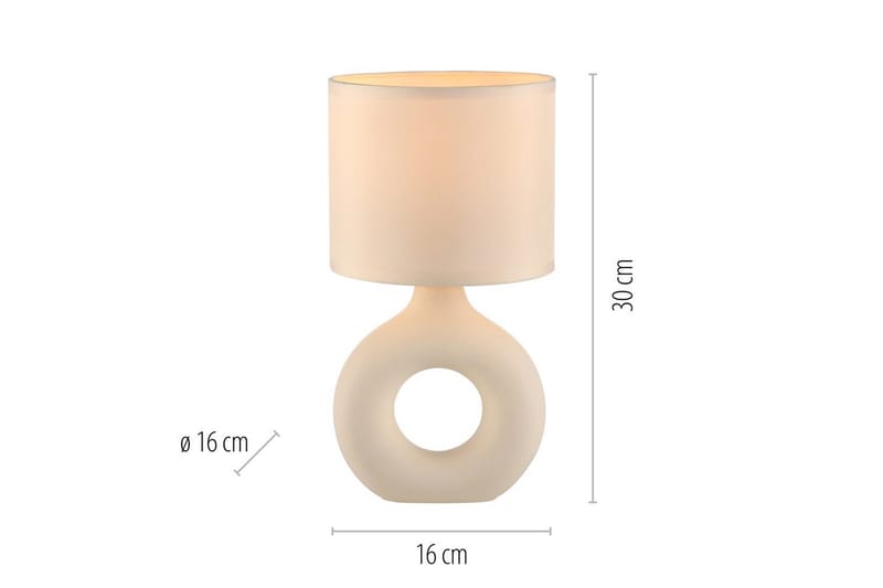 Carara Just Light Bordslampa - Beige - Belysning - Inomhusbelysning & lampor - Fönsterlampor & fönsterbelysning - Fönsterlampa på fot