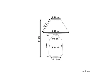 Columbrete Bordslampa 57 cm E27 - Mörkgrön/Vit - Belysning - Inomhusbelysning & lampor - Fönsterlampor & fönsterbelysning - Fönsterlampa på fot