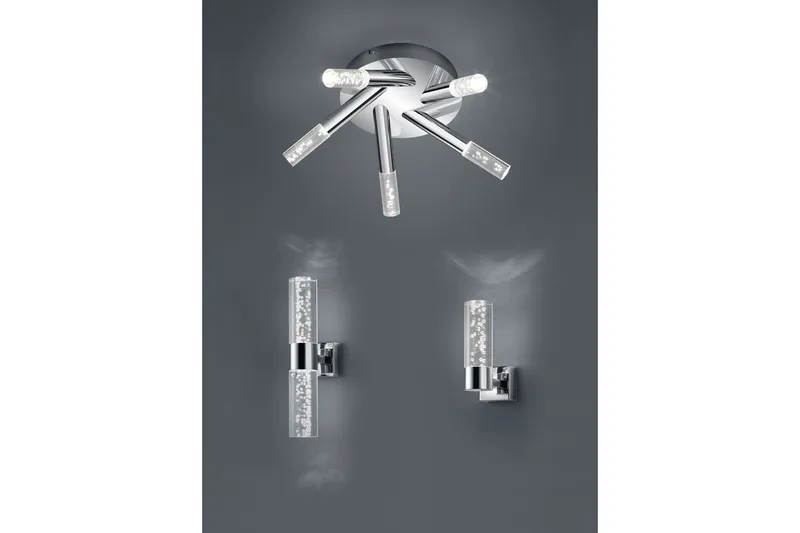 Bolsa H2O LED Plafond rund krom/ bubbelglas - Vit - Belysning - Inomhusbelysning & lampor - Fönsterlampor & fönsterbelysning - Fönsterlampa hängande