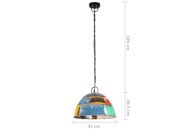 Hänglampa industriell vintage 25 W flerfärgad rund 41 cm E27 - Flerfärgad - Belysning - Inomhusbelysning & lampor - Fönsterlampor & fönsterbelysning - Fönsterlampa hängande