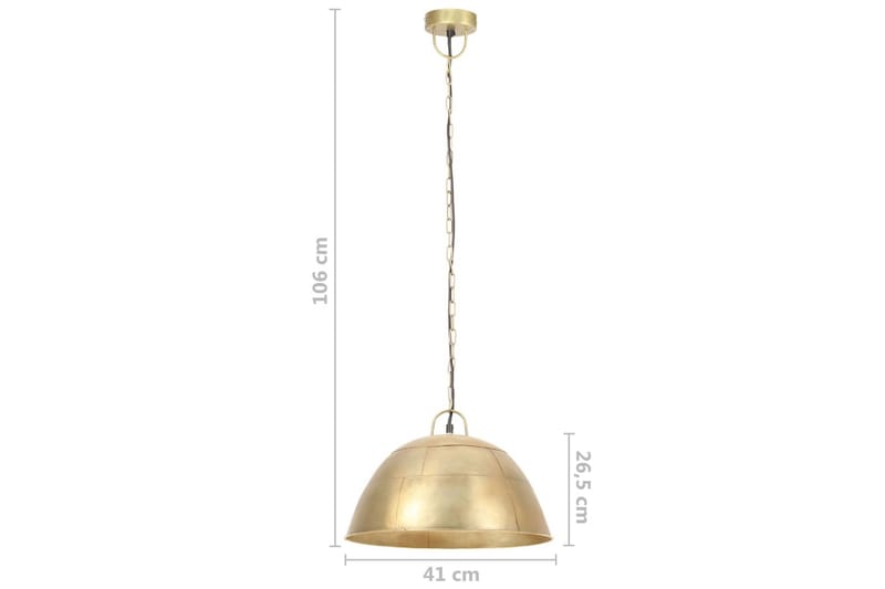 Hänglampa industriell vintage 25 W mässing rund 41 cm E27 - Flerfärgad - Belysning - Inomhusbelysning & lampor - Fönsterlampor & fönsterbelysning - Fönsterlampa hängande