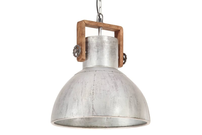Hänglampa industriell vintage 25 W silver rund 40 cm E27 - Silver - Belysning - Inomhusbelysning & lampor - Fönsterlampor & fönsterbelysning - Fönsterlampa hängande