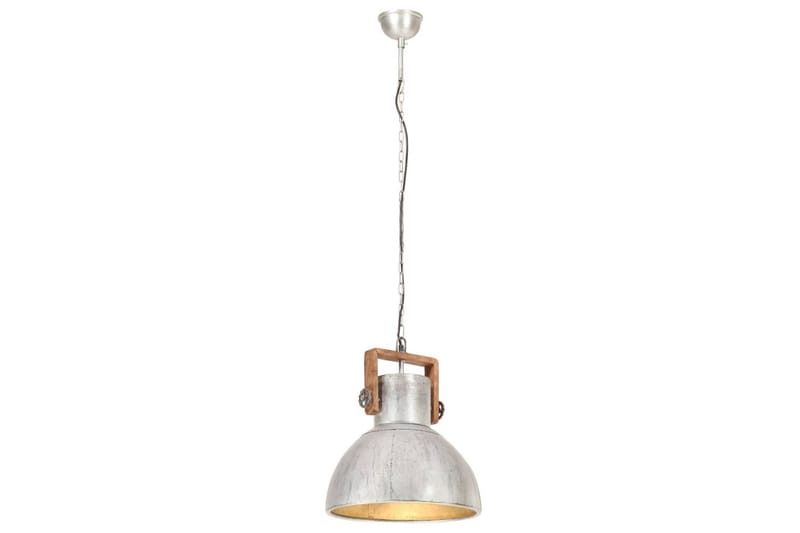 Hänglampa industriell vintage 25 W silver rund 40 cm E27 - Silver - Belysning - Inomhusbelysning & lampor - Fönsterlampor & fönsterbelysning - Fönsterlampa hängande