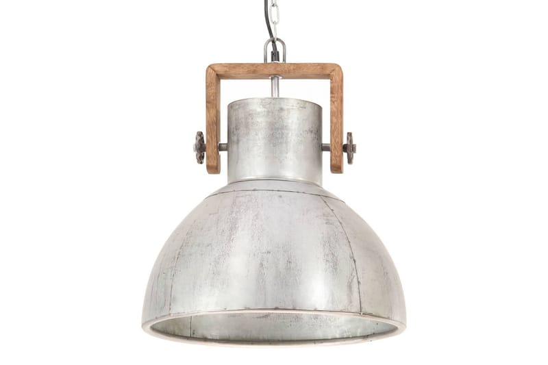 Hänglampa industriell vintage 25 W silver rund 40 cm E27 - Silver - Belysning - Inomhusbelysning & lampor - Fönsterlampor & fönsterbelysning - Fönsterlampa hängande