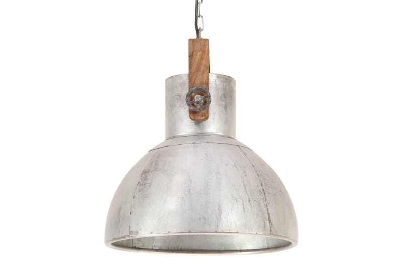 Hänglampa industriell vintage 25 W silver rund 40 cm E27 - Silver - Belysning - Inomhusbelysning & lampor - Fönsterlampor & fönsterbelysning - Fönsterlampa hängande