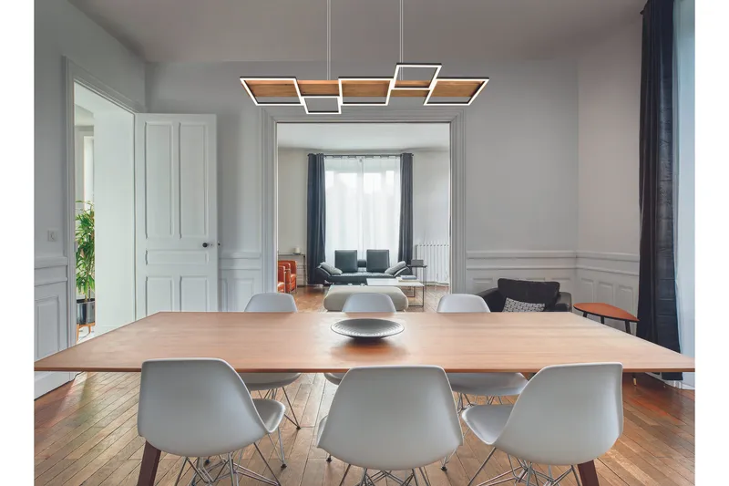 Harper LED Taklampa mattsvart/ trä - Trä - Belysning - Inomhusbelysning & lampor - Fönsterlampor & fönsterbelysning - Fönsterlampa hängande